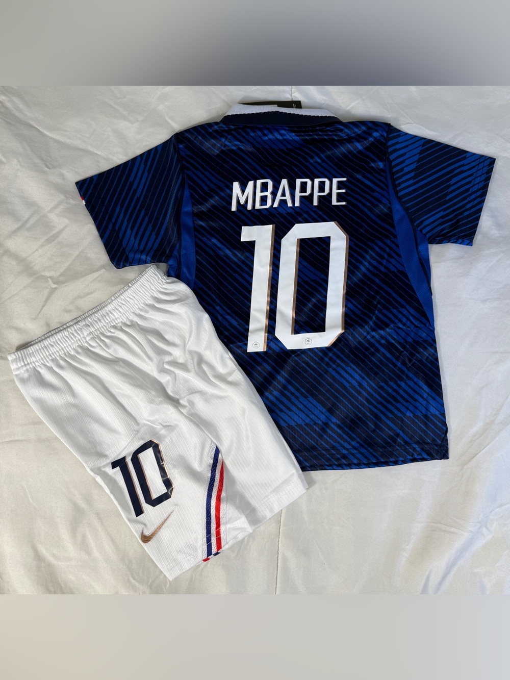 France Soccer Jersey & Shorts - Blue & White #Mbappé #10 #NWT